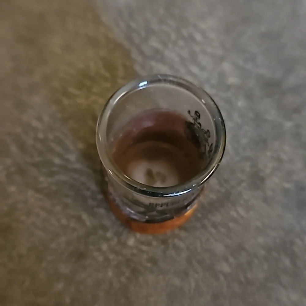 3/$30 Dominican Republic Leather Tooled Tourist Shot Glass